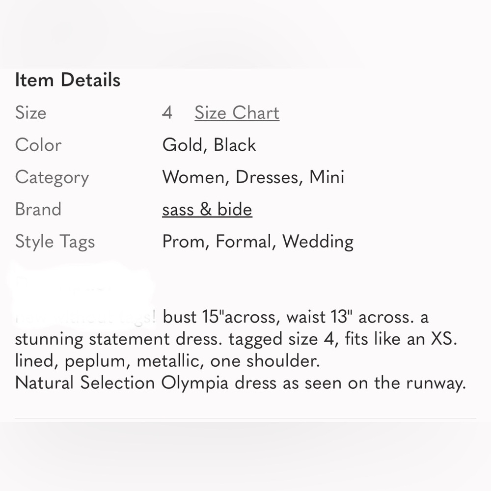 Perfect Sass and Bide designer Olympia dress 4 - Picture 10 of 10